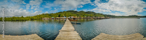 Wooden jetty in Indonesia