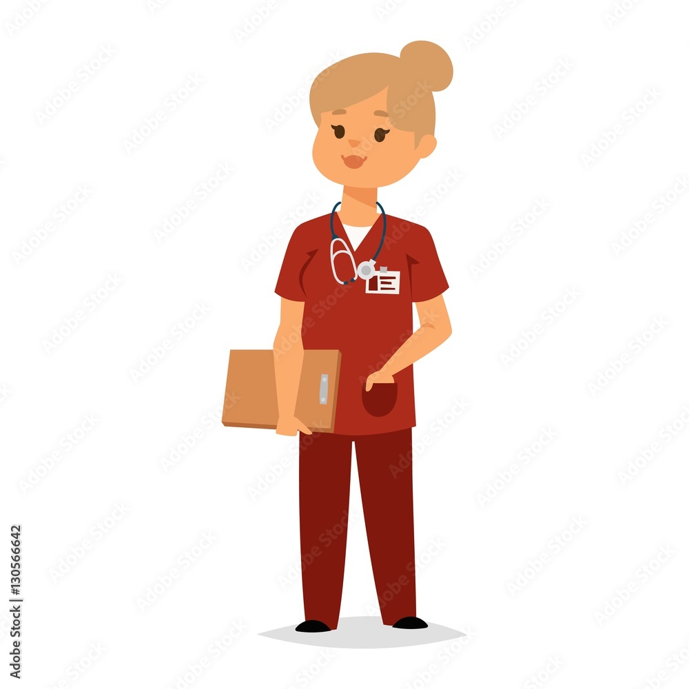 Doctor character vector isolated