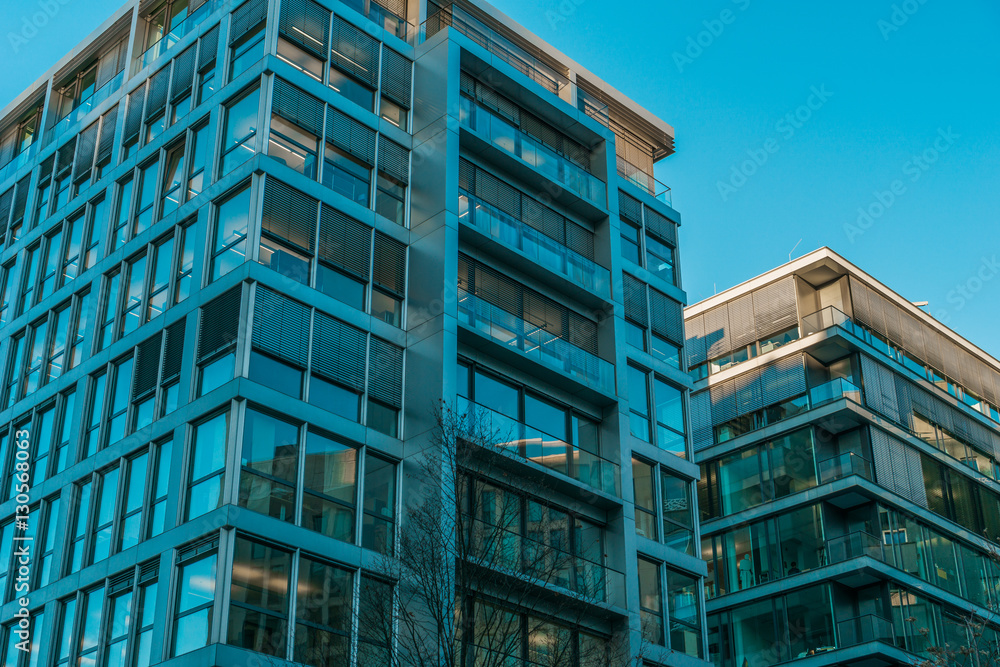 big apartment buildings in a row with modern style