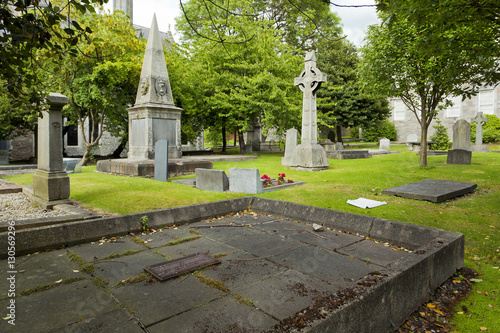 Irish cemetery with Irish crosses 