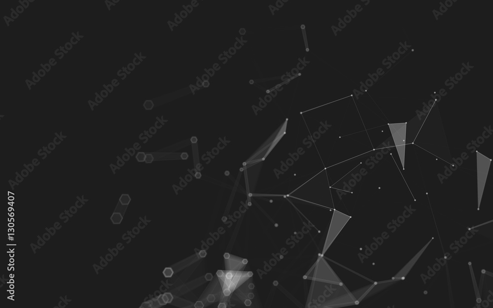 Abstract polygonal space low poly dark background, 3d rendering Abstract polygonal space low poly dark background, 3d rendering