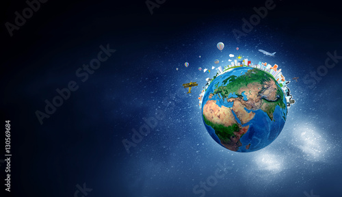Fototapeta Naklejka Na Ścianę i Meble -  Our Earth planet . Mixed media