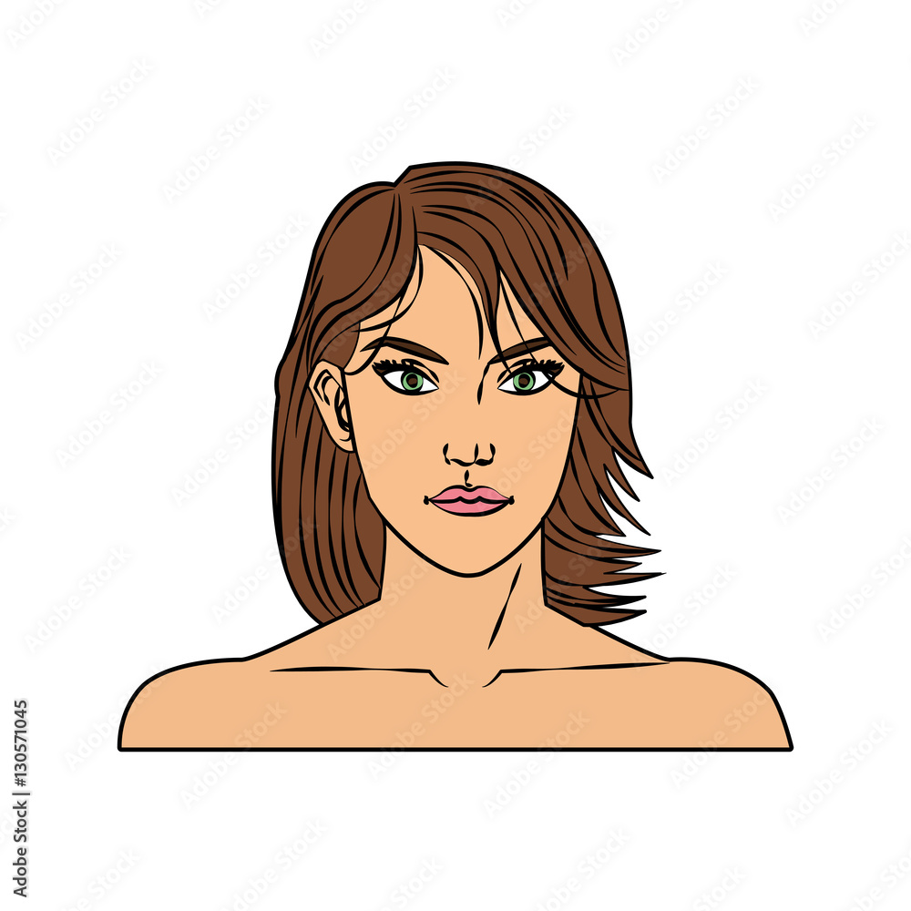 Woman cartoon icon. Girl female avatar person people and human theme. Isolated design. Vector illustration Woman cartoon icon. Girl female avatar person people and human theme. Isolated design. Vector illustration