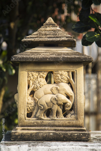 Artistic detail with elephants