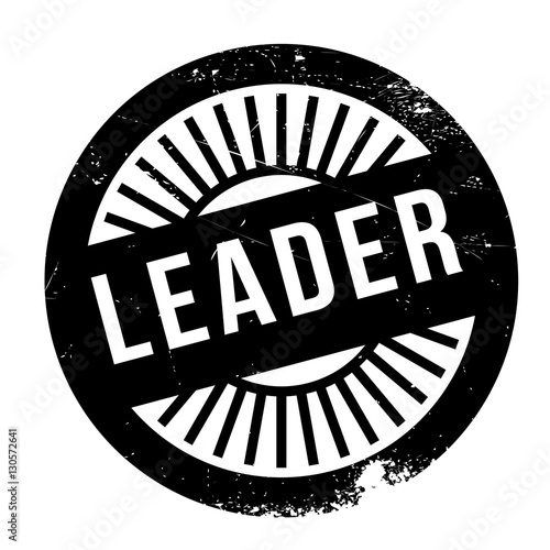 Leader stamp. Grunge design with dust scratches. Effects can be easily removed for a clean, crisp look. Color is easily changed.