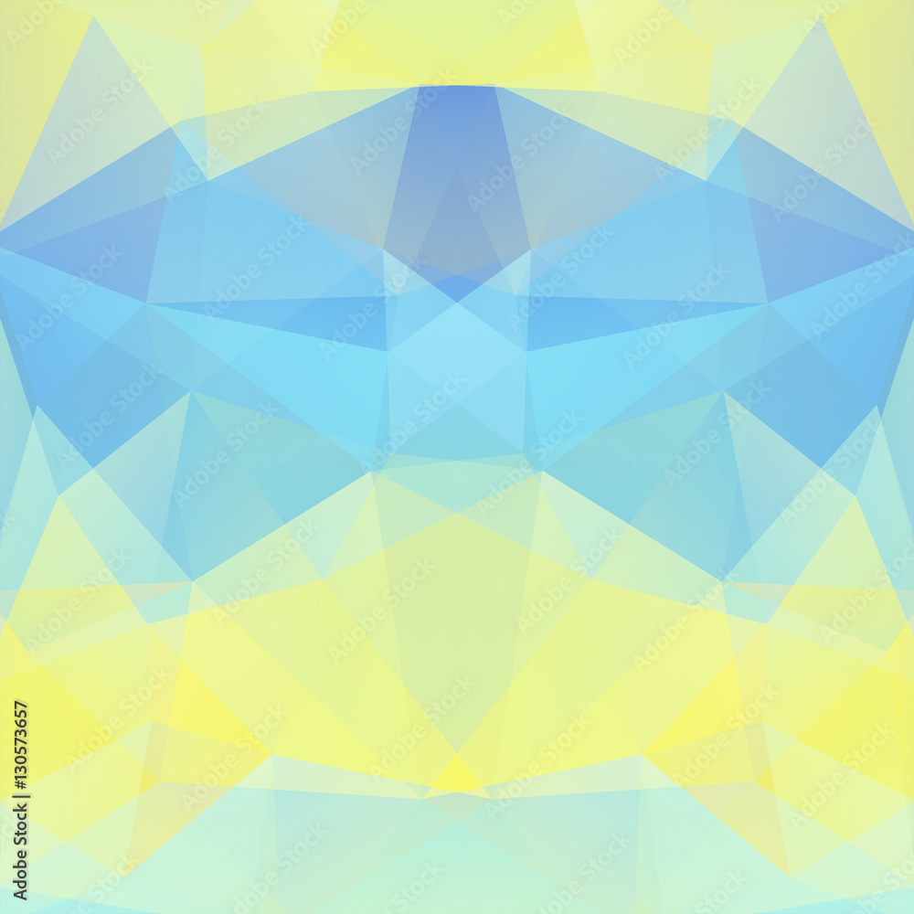 Background of geometric shapes. Mosaic pattern. Vector EPS 10. Vector illustration. Yellow, blue, white colors. Background of geometric shapes. Mosaic pattern. Vector EPS 10. Vector illustration. Yellow, blue, white colors.