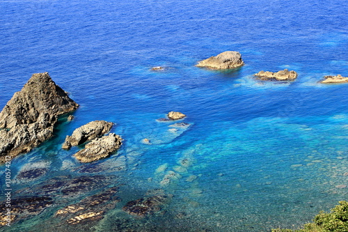 Sea of Shakotan in Hokkaido in summer