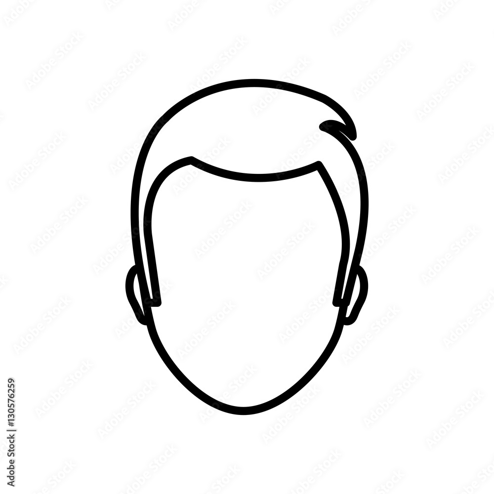 Man head faceless icon vector illustration graphic design Man head faceless icon vector illustration graphic design
