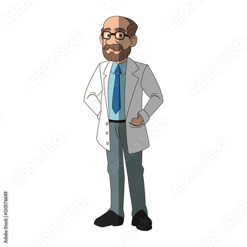 Doctor cartoon icon. Medical health care hospital and emergency theme. Isolated design. Vector illustration © Jemastock