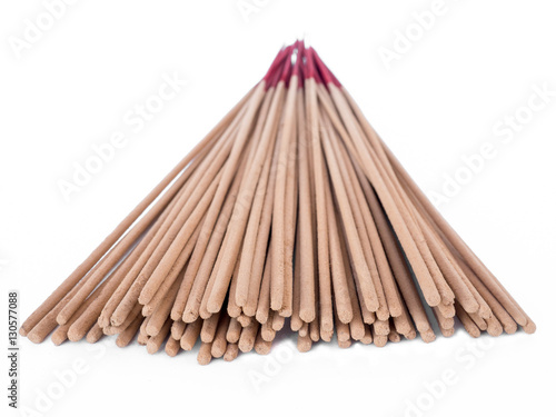 Incense in Thailand isolated on white background.