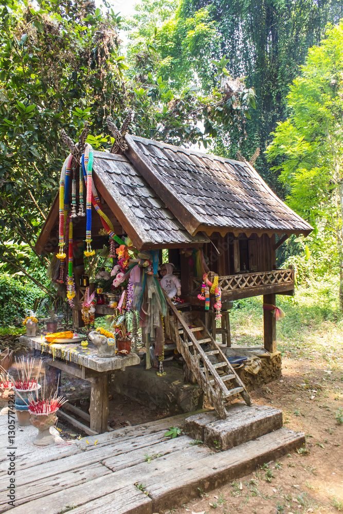 Obraz premium Thai spirit wood house for Thai angel