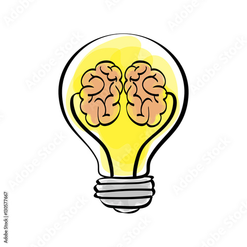 Bulb light draw icon vector illustration graphic design