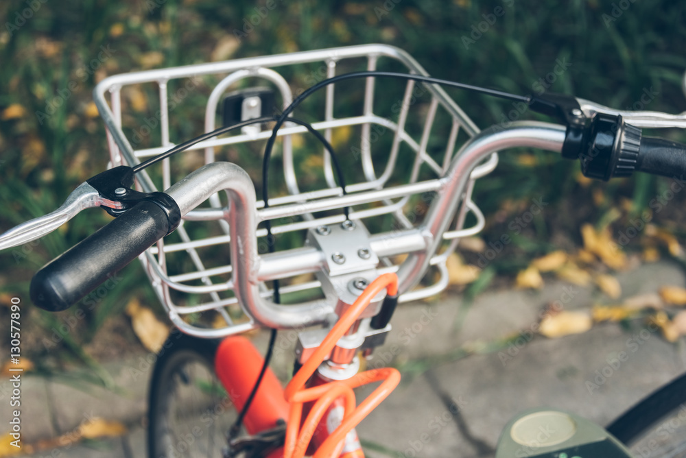 detail of Public Rental Bicycles in city of China. detail of Public Rental Bicycles in city of China.