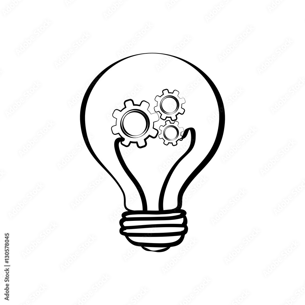 Bulb light draw icon vector illustration graphic design Bulb light draw icon vector illustration graphic design