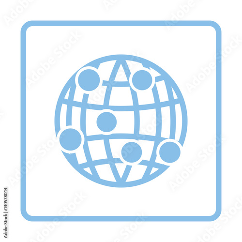 Globe connection point icon