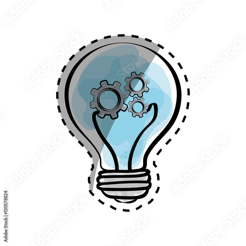 Bulb light draw icon vector illustration graphic design