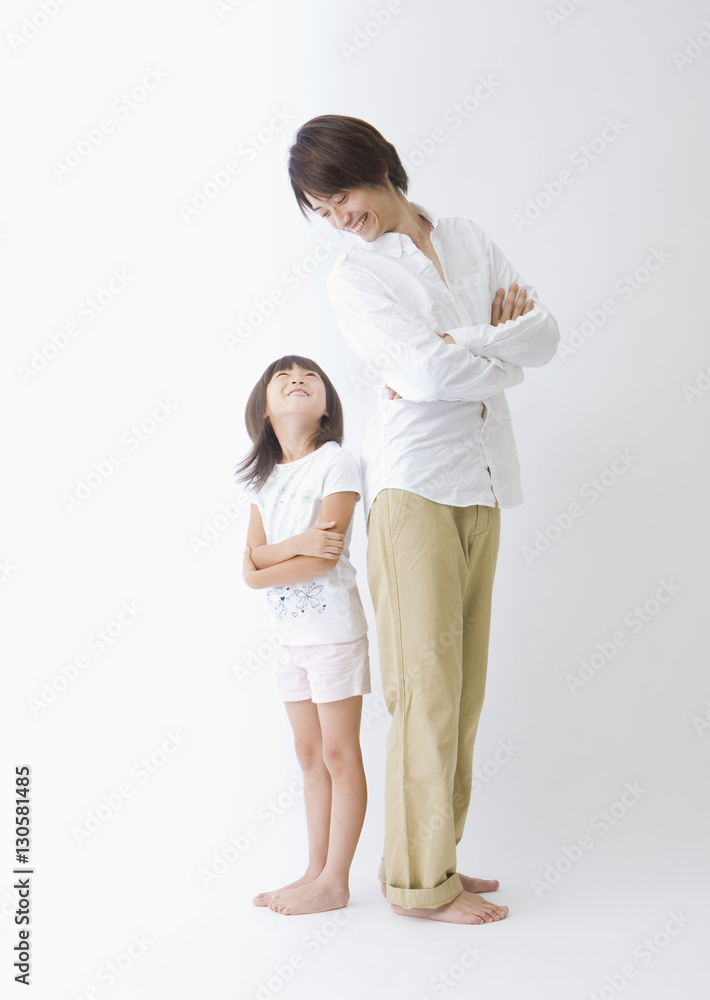 Father and daughter looking at each other Father and daughter looking at each other