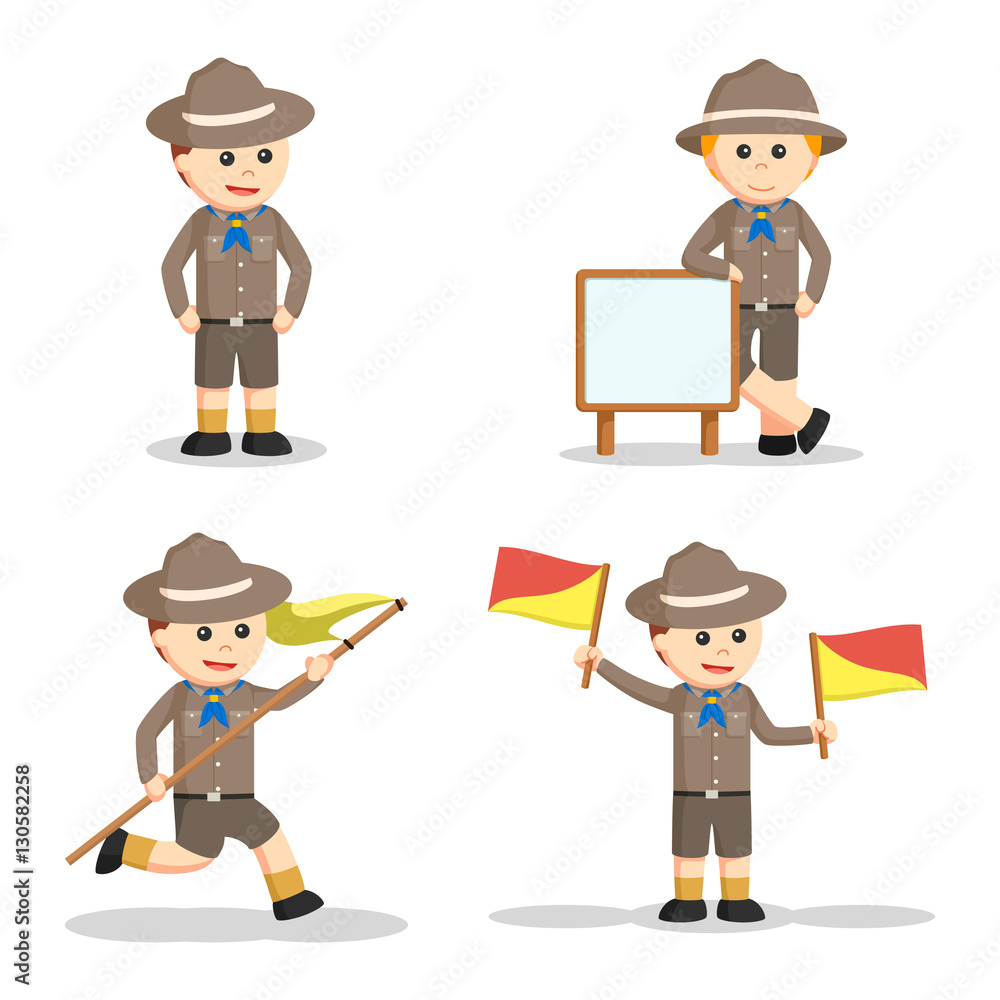 boy scout set illustration design Stock Vector Adobe Stock