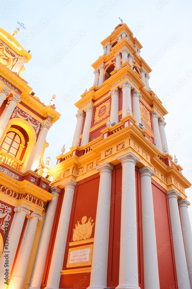 Basilica of San francisco in Salta, Argentina.