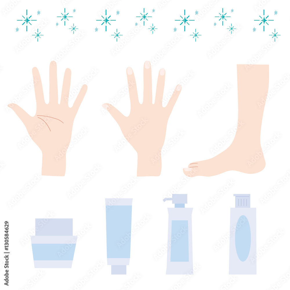 Obraz premium 手 ケア 女性