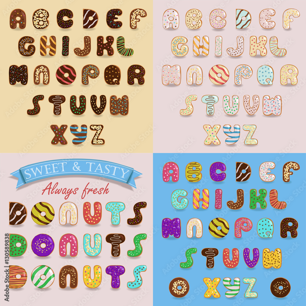 Sweet Donuts Artistic Alphabets