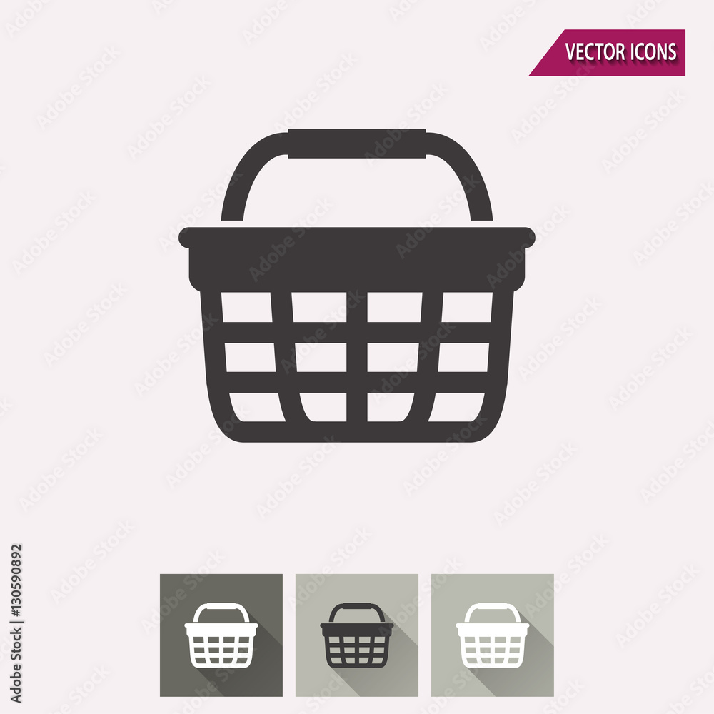 Shopping basket - vector icon. Shopping basket - vector icon.