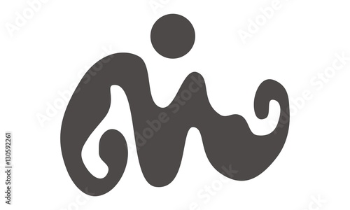 Initial Letter M Muscle Fitness