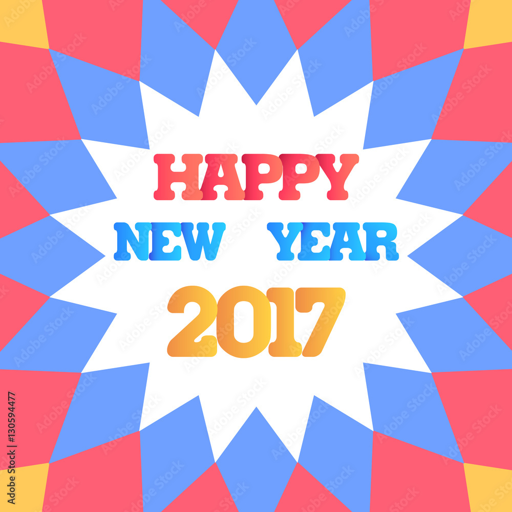 graphic happy new year 2017, vector