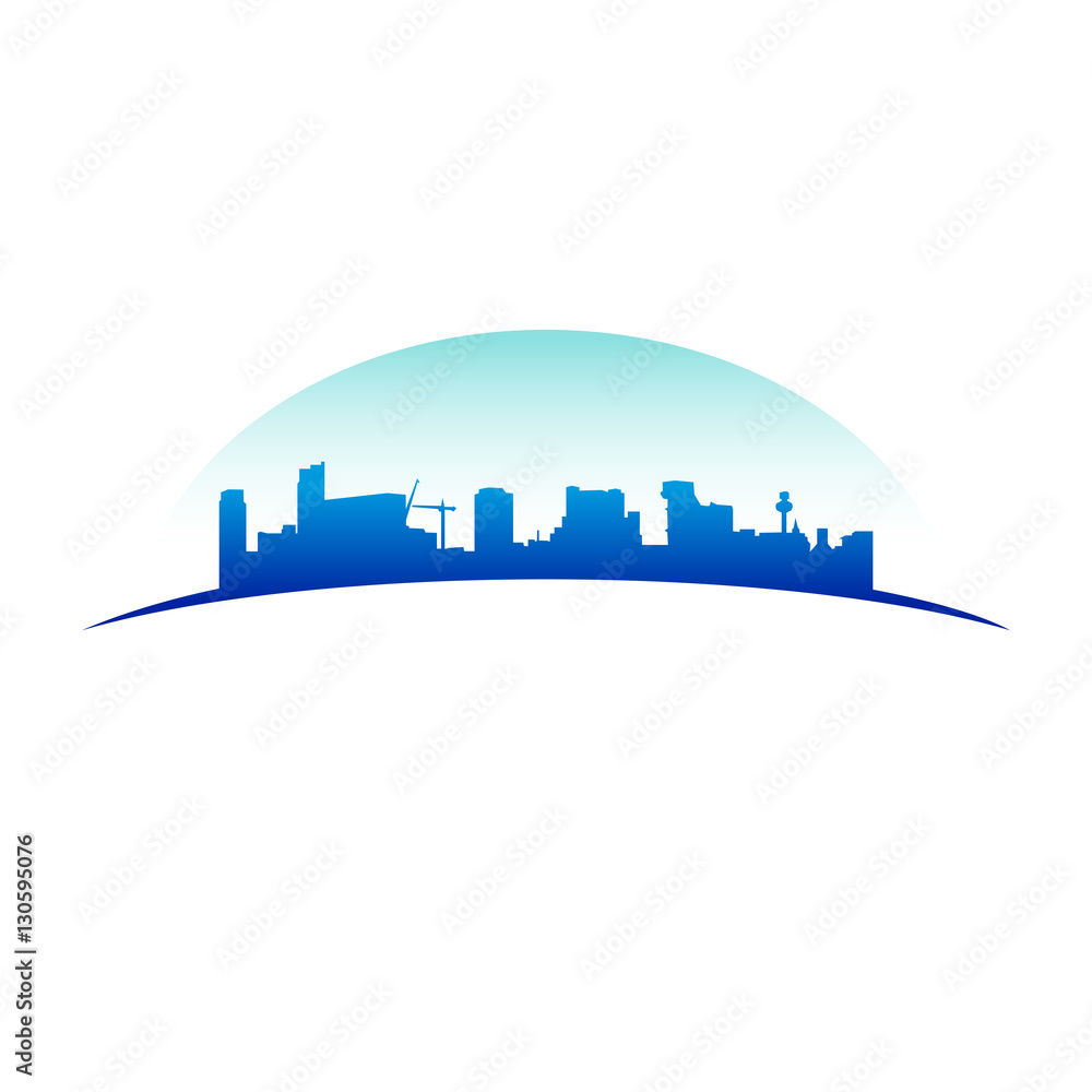 Cityscape Skyline Curved