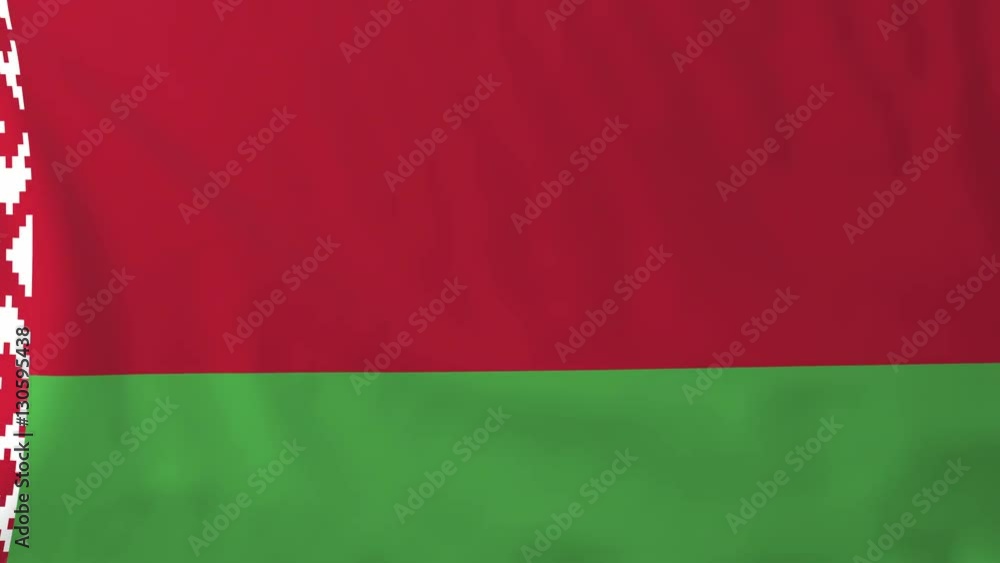 Flag of Belarus. Rendered using official design and colors. Seamless loop. Flag of Belarus. Rendered using official design and colors. Seamless loop.