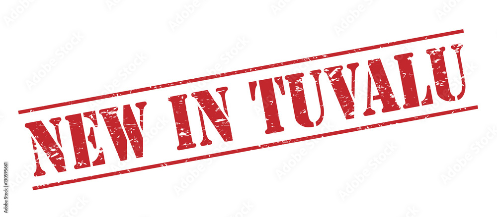 new in tuvalu red stamp on white background new in tuvalu red stamp on white background