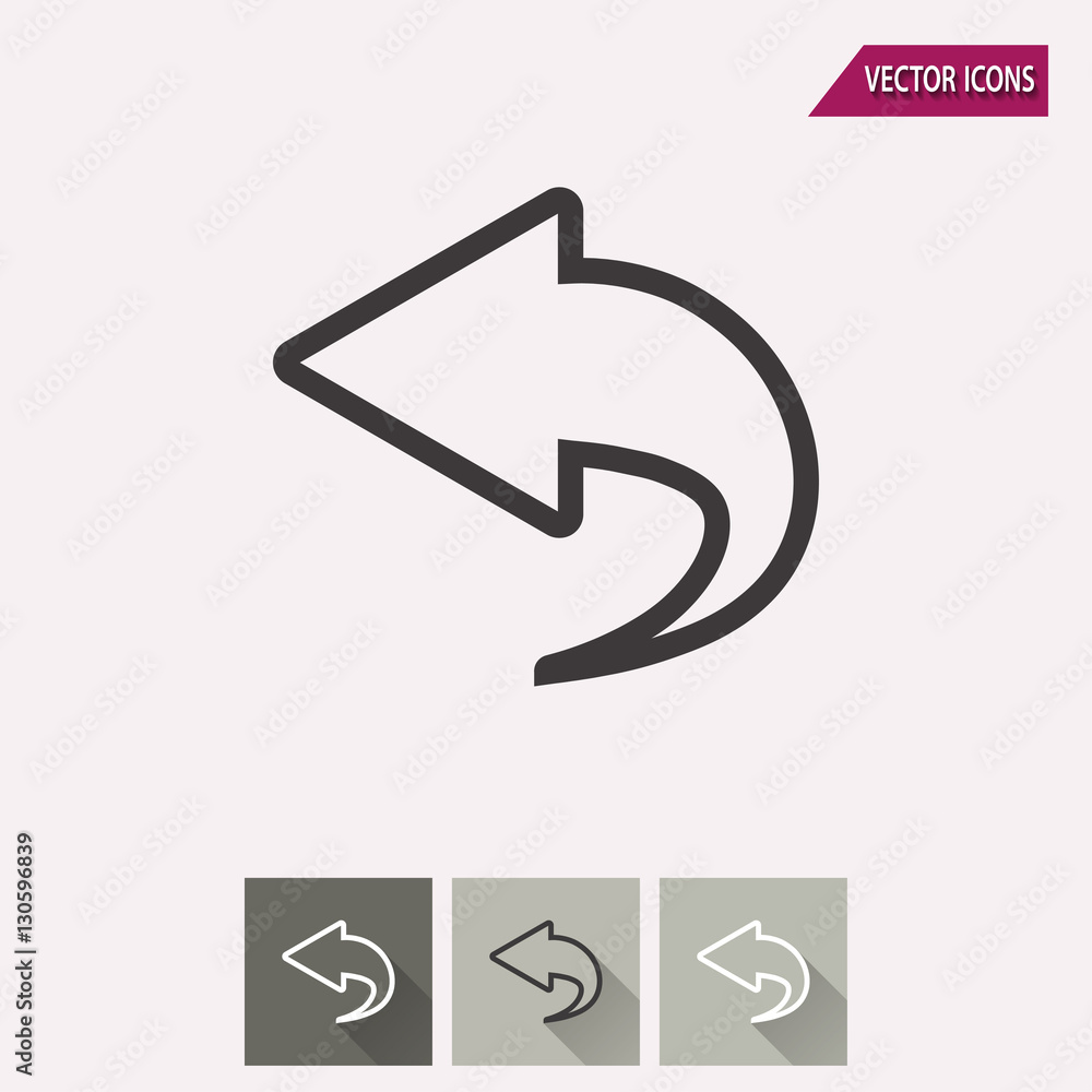 Backward - vector icon. Backward - vector icon.