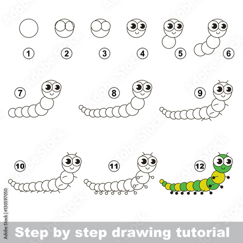 Drawing tutorial. Centipede.