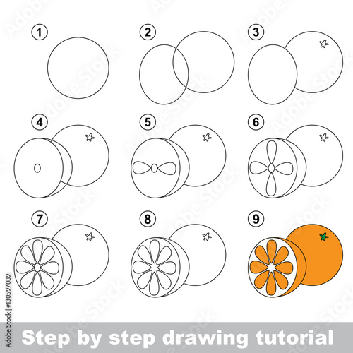 Drawing tutorial. Orange.
