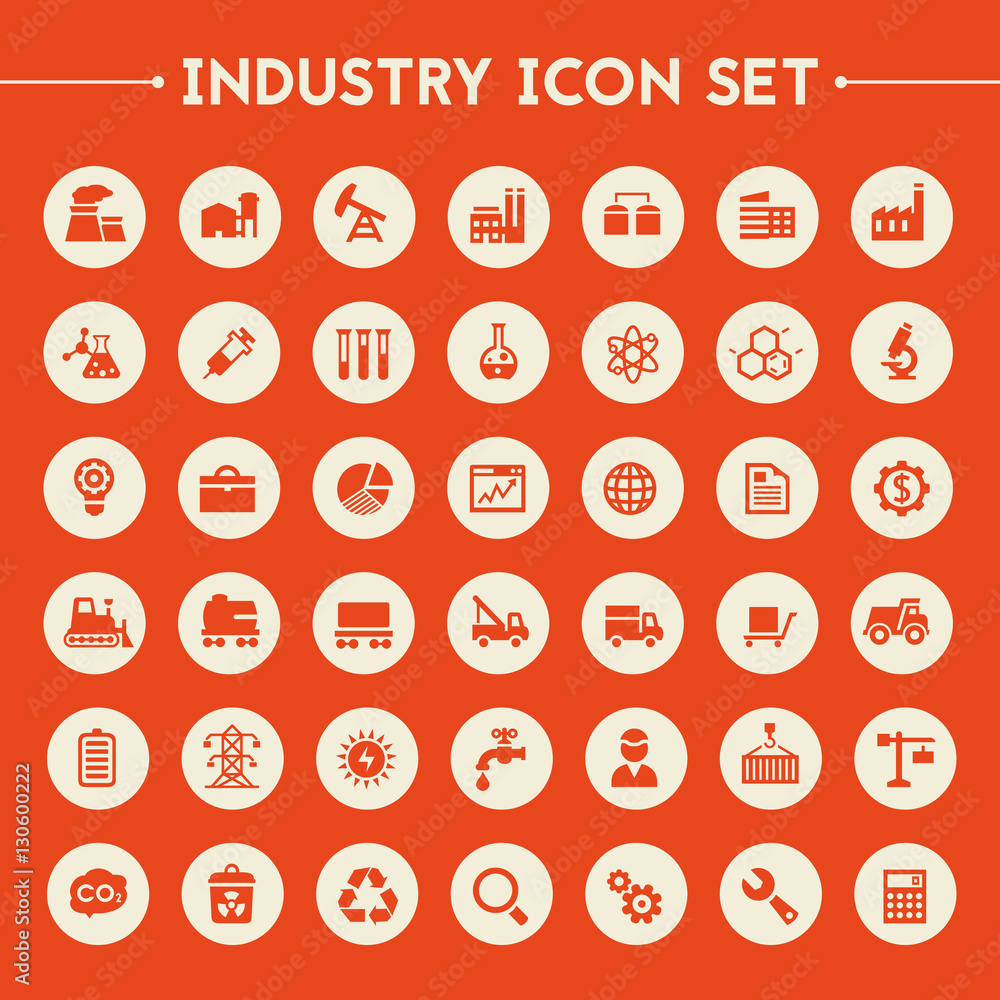 Big Industry icon set Big Industry icon set