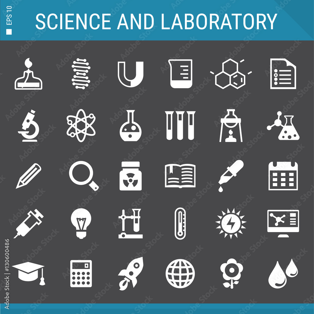 Science and Laboratory icon set Science and Laboratory icon set