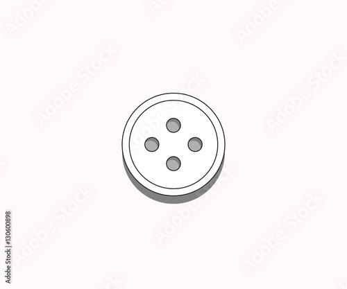 stiching button isolated on white background