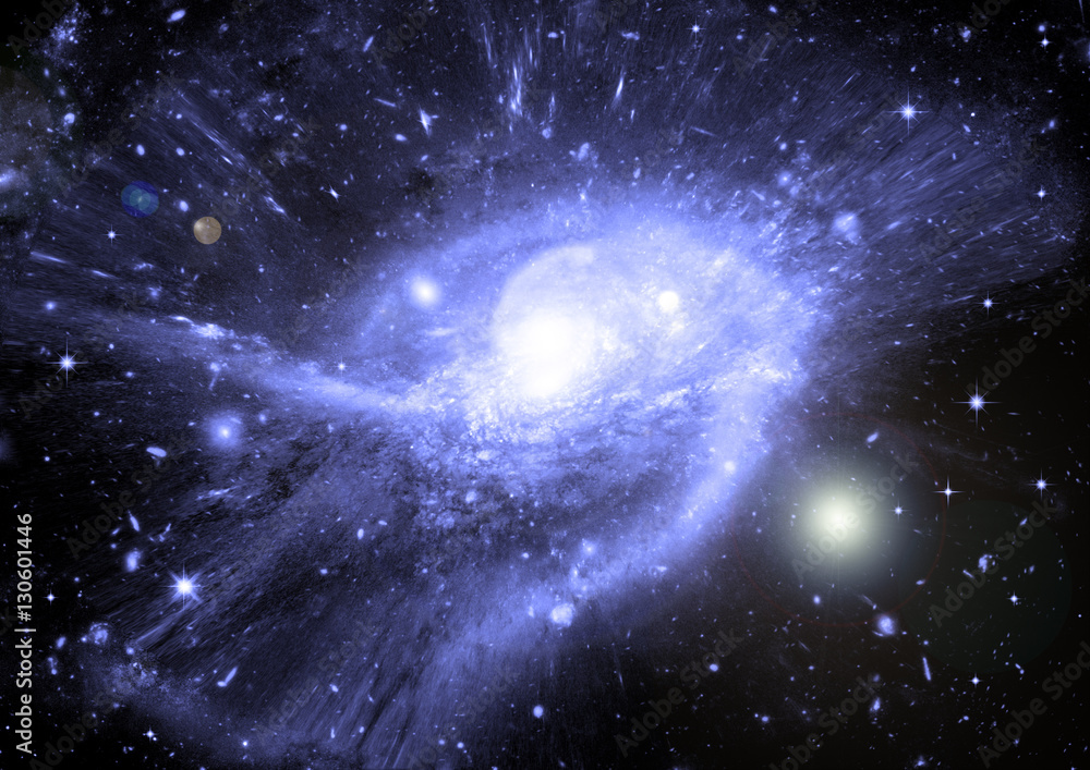 Obraz premium Stars, dust and gas nebula in a far galaxy