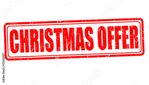Christmas offer sign or stamp