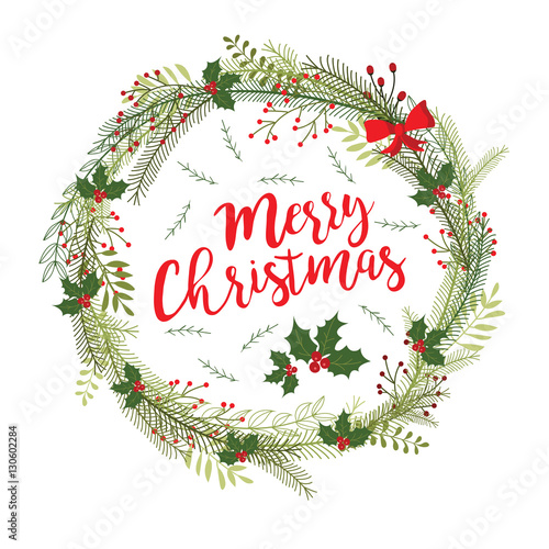 wreath merry christmas warm