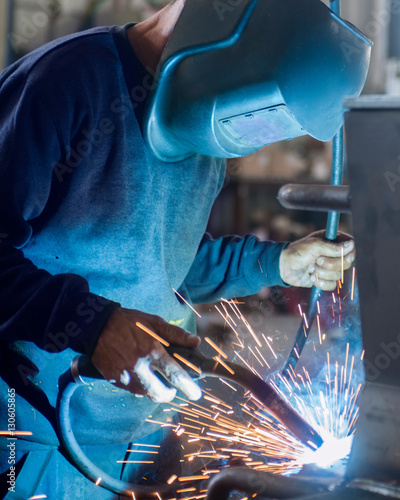 Welder at work