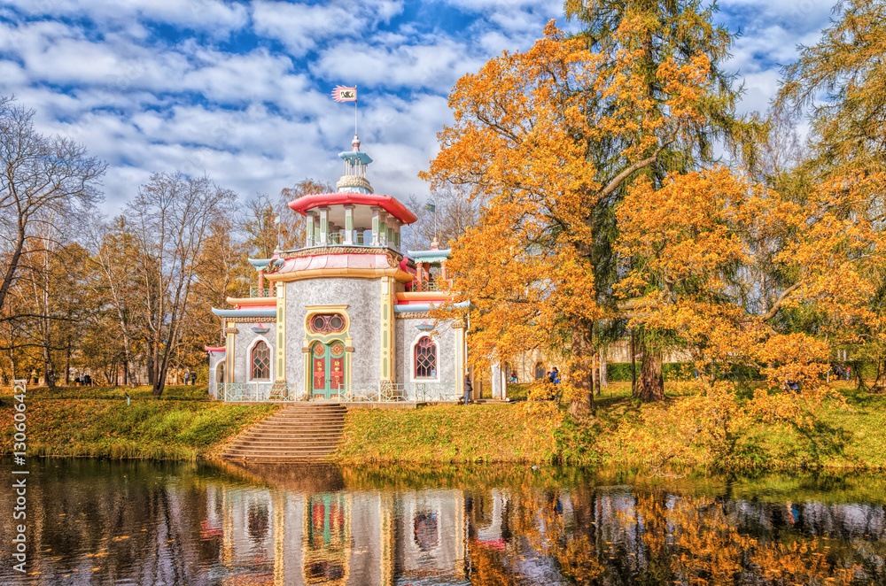 Chinese Summer House in the Catherine park in Tsarskoye Selo (Pushkin).
