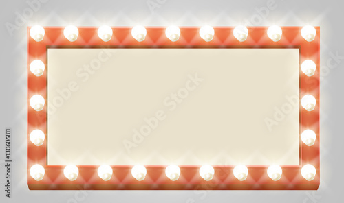 Retro Theatre Bulb Border Sign
