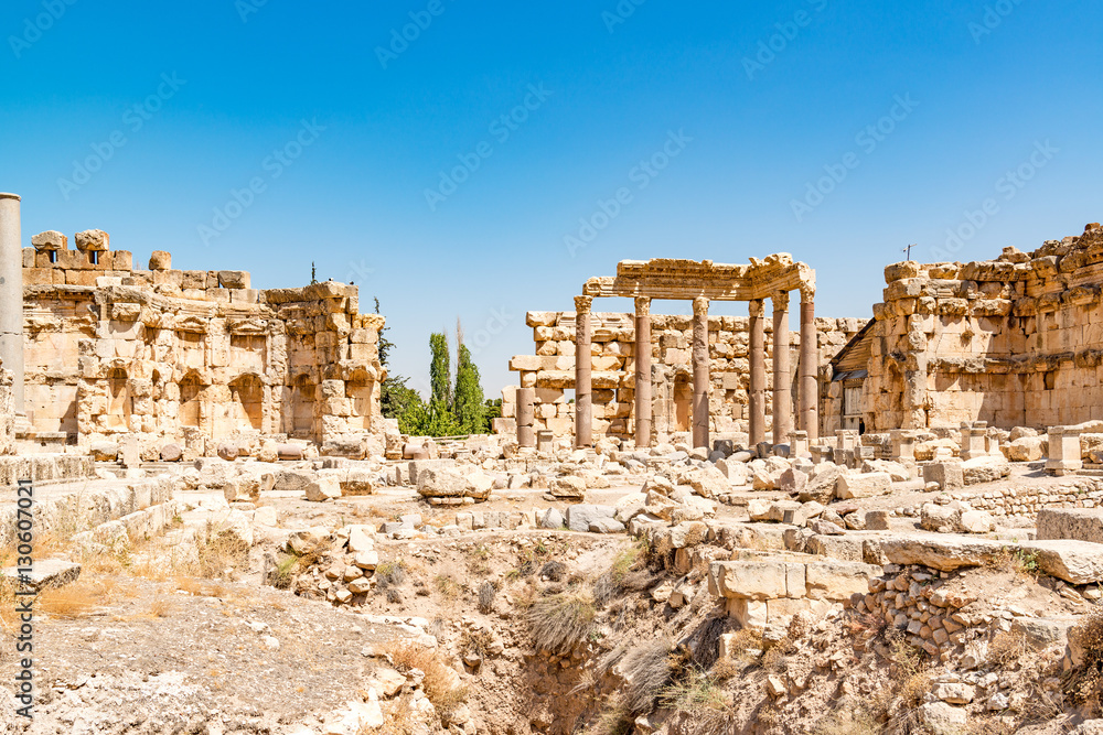 Baalbek in Lebanon. Baalbek is located about 85 km northeast of Beirut and about 75 km north of Damascus. It has led to its designation as a UNESCO World Heritage Site.