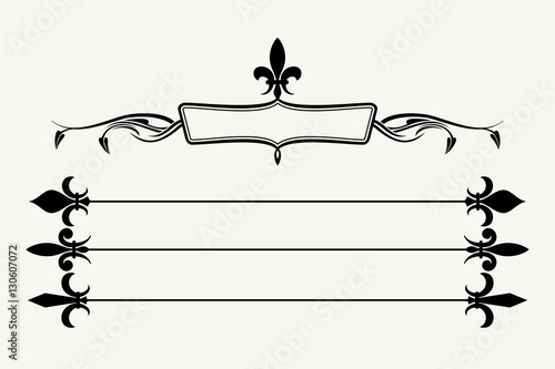 Set of fleur de lys design elements