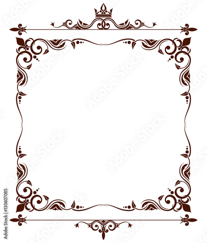 Geraldic royal fleur de lys ornate frame