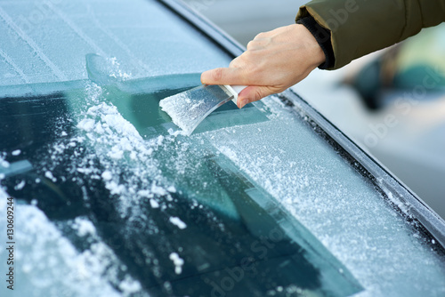 Scraping Ice Off the Windshield
Winter driving - scraping ice from a windshield