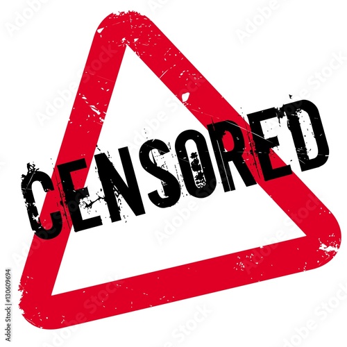 Censored rubber stamp. Grunge design with dust scratches. Effects can be easily removed for a clean, crisp look. Color is easily changed.