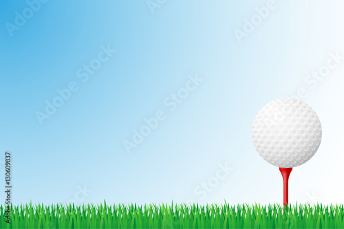 golf grass field vector illustration