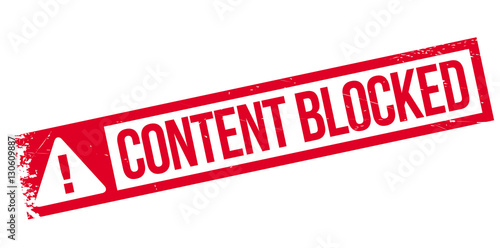 Content blocked rubber stamp. Grunge design with dust scratches. Effects can be easily removed for a clean, crisp look. Color is easily changed.